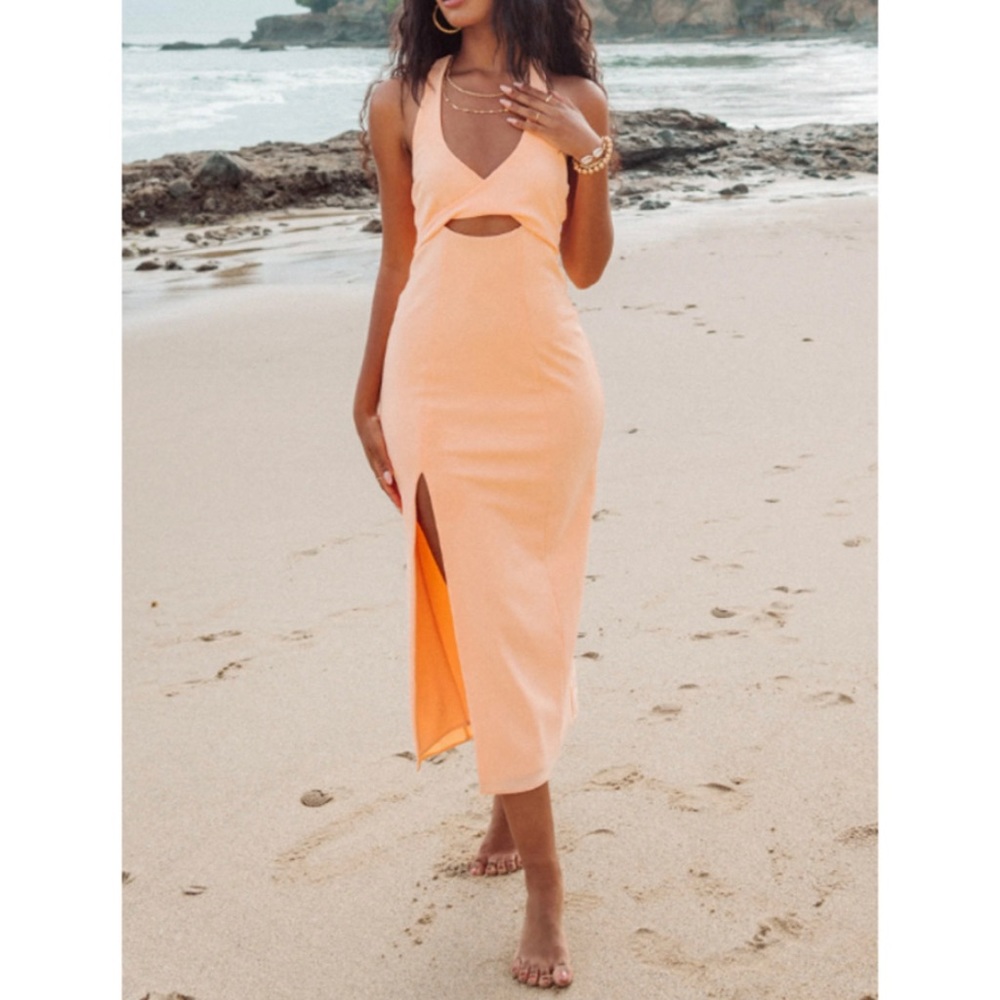NWT SHow me your mumu cantaloupe Luca midi dress